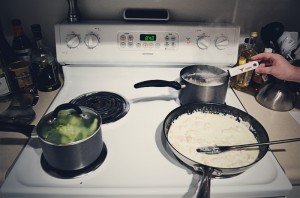 Pasta with Chicken, Broccoli in Lemon-Garlic Sauce - Steps 1-6