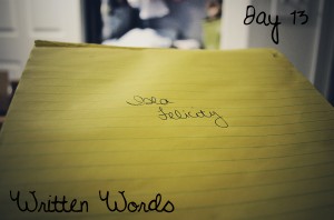 Day 13: Handwritten Words