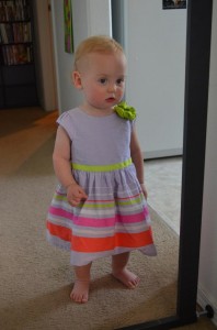 Isla in her Easter dress