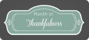 Month of Thankfulness