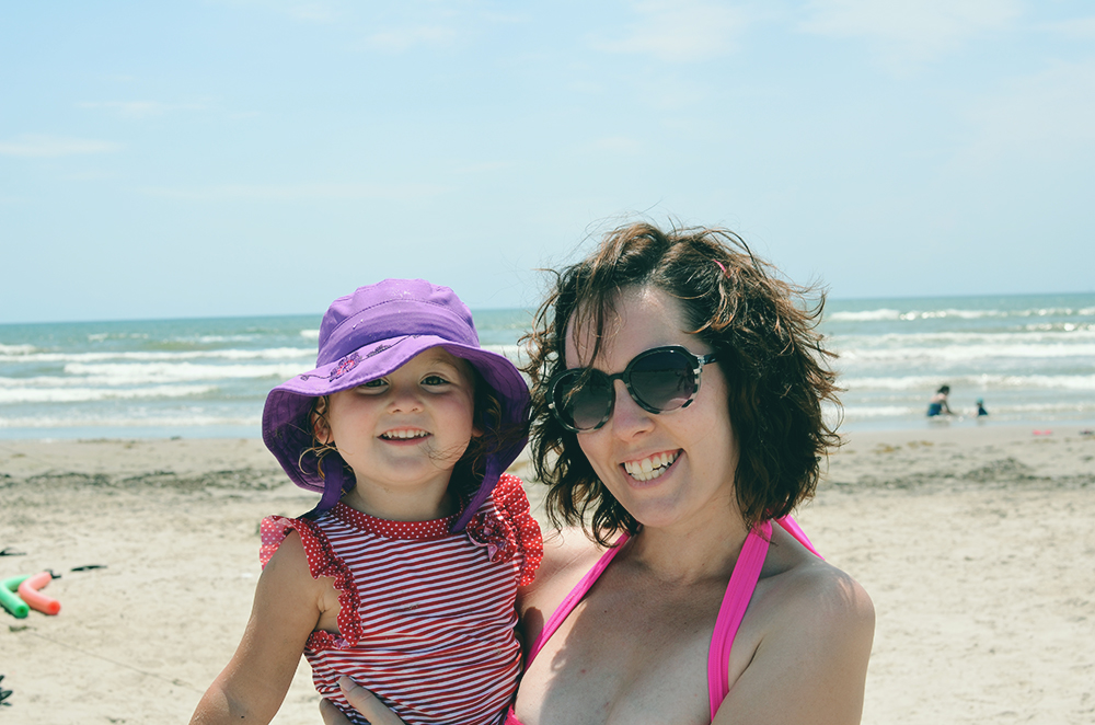 Isla and me at the beach