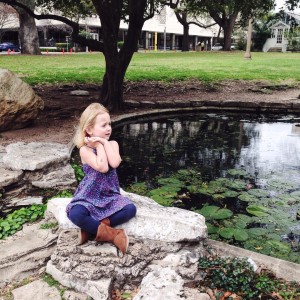 Isla at the turtle pond