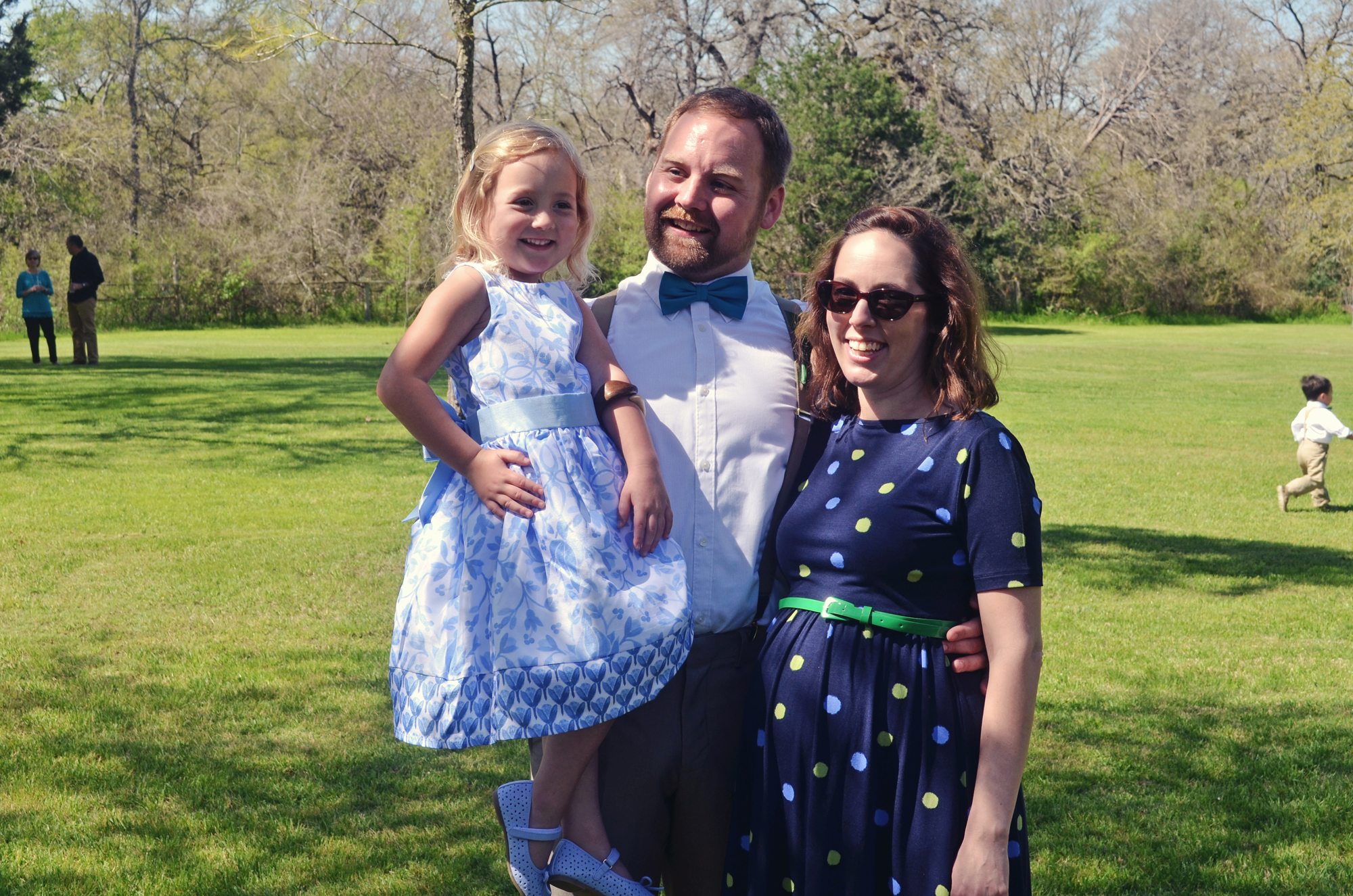 Our family at a wedding