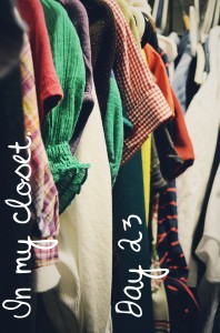 Day 23: In My Closet