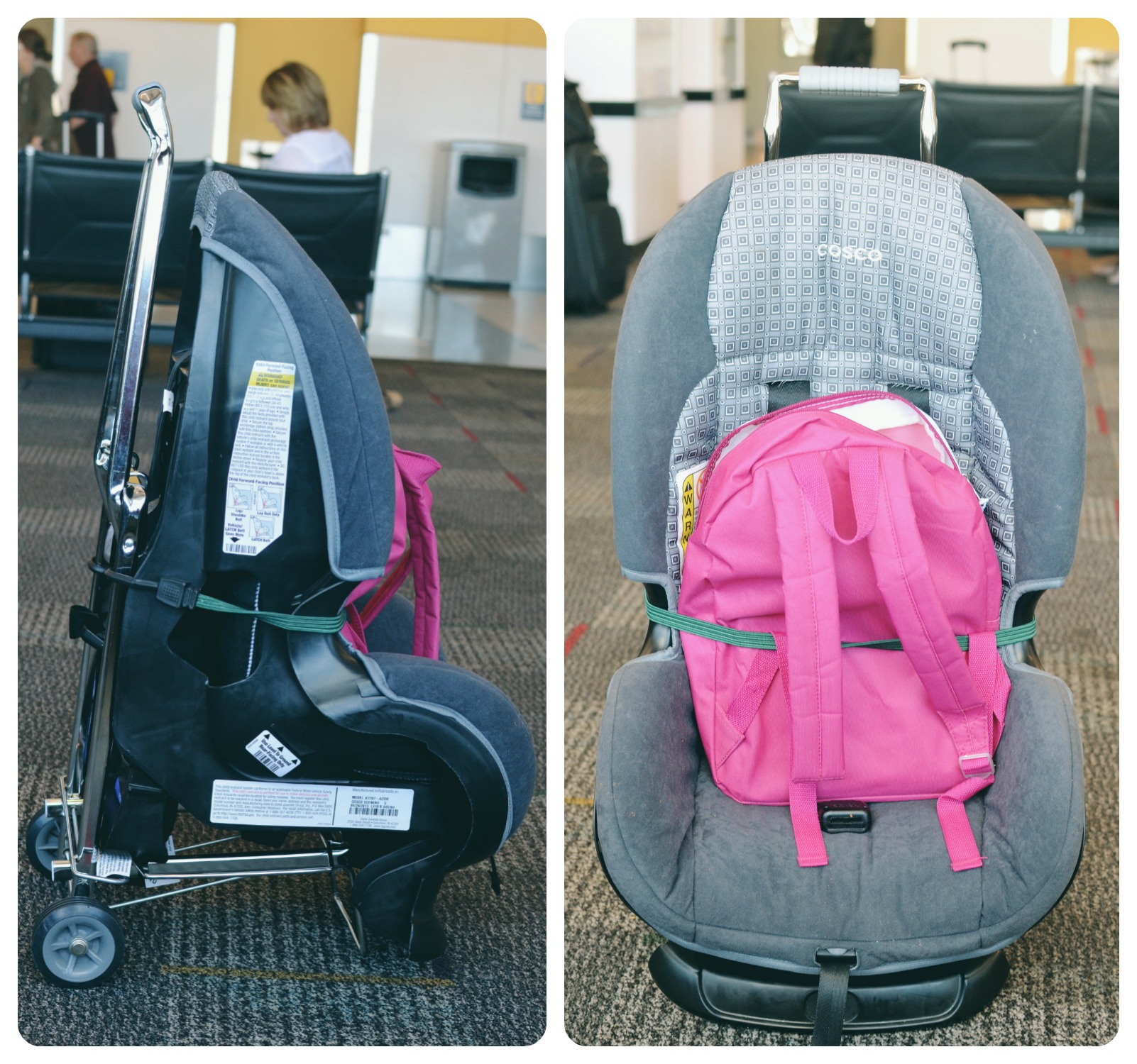 Traveling With Car Seats In The Airport, Airport Car Seat Stroller Travel Cart