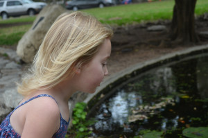 Isla at the turtle pond
